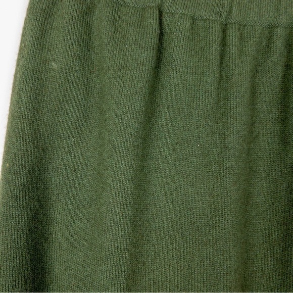Ballantyne Womens Size Medium Olive Green Cashmere Knit Pencil Skirt - Picture 3 of 8